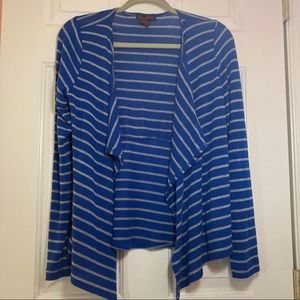 🔴5/$25 Girls Blue/Grey Striped Cardigan, XL